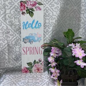 Floral Hello Spring Wall Decor